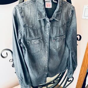 Levi's Gray Denim Shirt